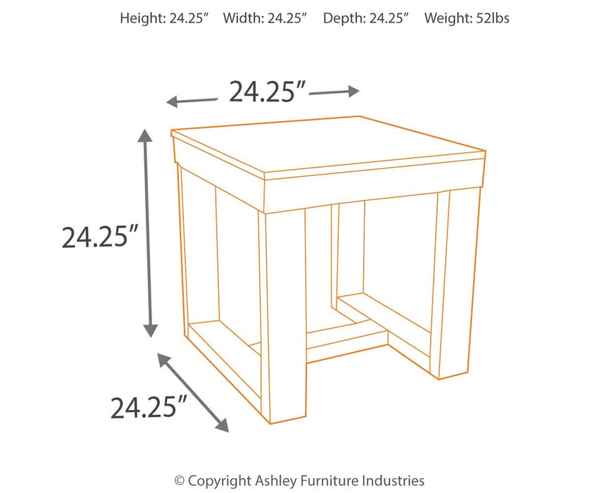 Watson - Dark Brown - Square End Table Unique Piece Furniture