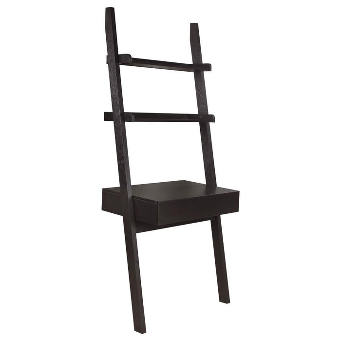 Colella - 3 Piece 1-Drawer Ladder Desk Set - Cappuccino Unique Piece Furniture