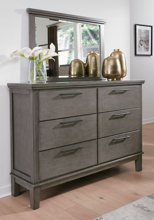 Hallanden - Gray - Dresser, Mirror Unique Piece Furniture