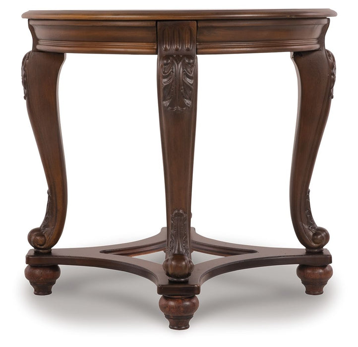 Norcastle - Dark Brown - Round End Table Unique Piece Furniture
