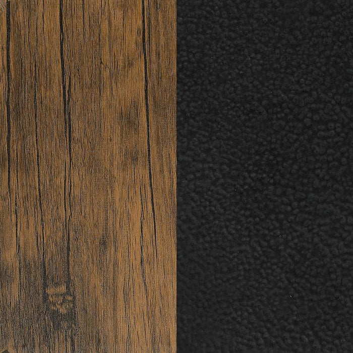 Santana - 5 Piece Bar Set - Weathered Chestnut And Black Unique Piece Furniture