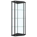 Zenobia - Glass Shelf Curio Cabinet - Clear And Black Unique Piece Furniture