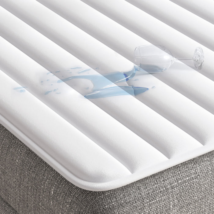 Ultra-Soft Microfiber Waterproof Sofa Bed Mattress Pad - White