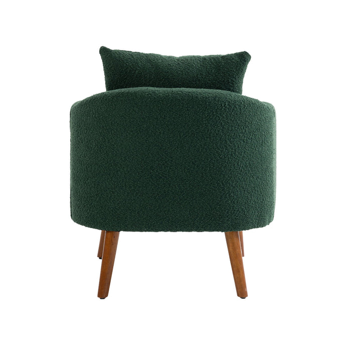 Coolmore Wood Frame Armchair, Modern Accent Chair Lounge Chair For Living Room - Emerald
