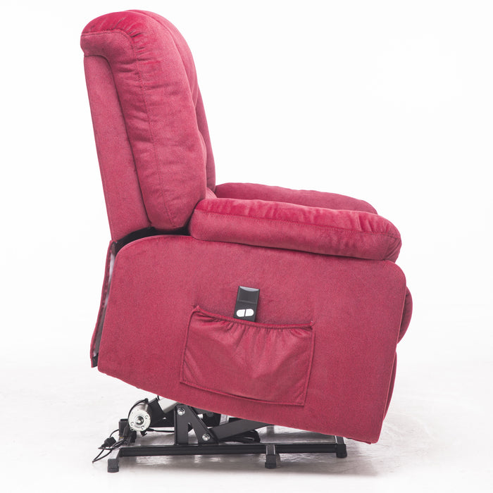 Power Lift Recliner Chair For Elderly - Heavy Duty And Safety Motion Reclining Mechanism Fabric Sofa Living Room Chair