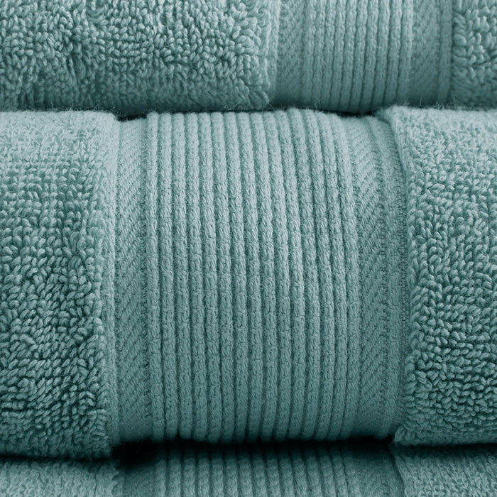 100% Cotton 8 Piece Antimicrobial Towel Set - Dusty Green