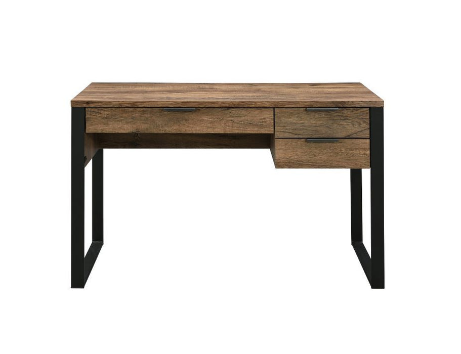 Aflo - Writing Desk - Weathered Oak & Black Finish Unique Piece Furniture