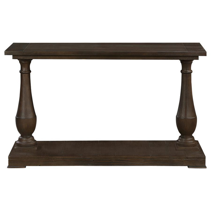 Walden - Rectangular Sofa Table With Turned Legs And Floor Shelf - Coffee Unique Piece Furniture