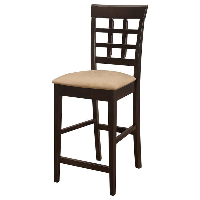 Gabriel - Upholstered Counter Height Stools (Set of 2) - Cappuccino And Beige - Wood Unique Piece Furniture