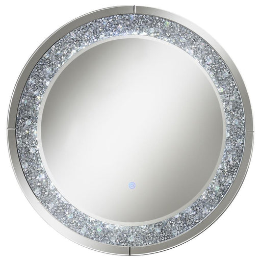 Lixue - Round Wall Mirror With Led Lighting - Silver Unique Piece Furniture