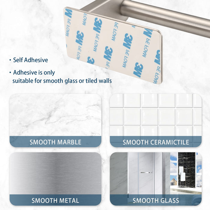 Toilet Paper Holder Self Adhesive, Steel Rustproof Adhesive Toilet Roll Holder No Drilling