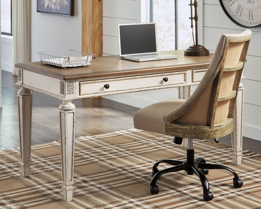 Realyn - Light Brown - Home Office Desk Unique Piece Furniture