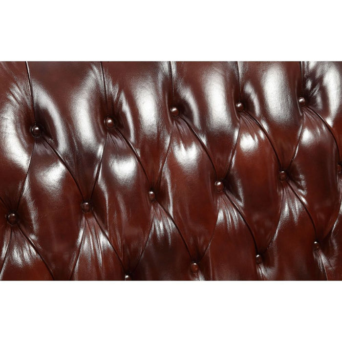 Eustoma - Loveseat - Cherry Top Grain Leather Match & Walnut The Unique Piece Furniture Furniture Store in Dallas, Ga serving Hiram, Acworth, Powder Creek Crossing, and Powder Springs Area