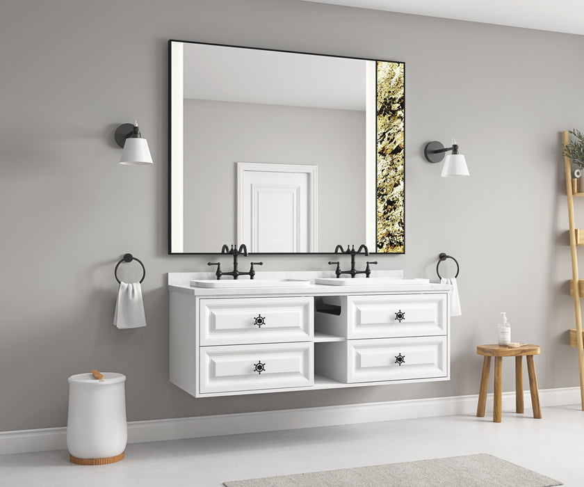 Doulble Sink Bath Vanity Cabinet Only, Without Tops - White