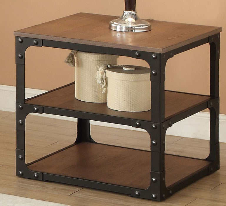 Kenton - End Table - Oak & Black Unique Piece Furniture