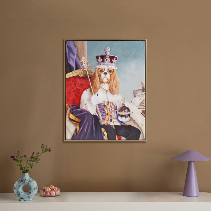 King Charles Spaniel Iii Framed Canvas Wall Art