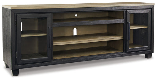 Foyland - Black / Brown - Xl TV Stand W/Fireplace Option Unique Piece Furniture
