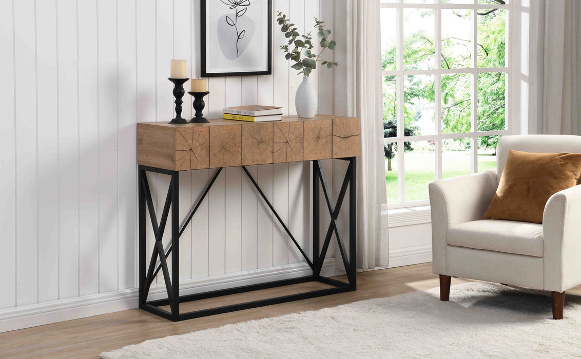 43.31'' Luxury Wood Sofa Table, Industrial Console Table For Entryway, Hallway Tables With Two Drawers For Living Room