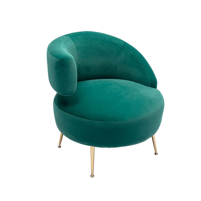 Coolmore Accent Chair, Leisure Single Chair With Golden Feet - Emerald