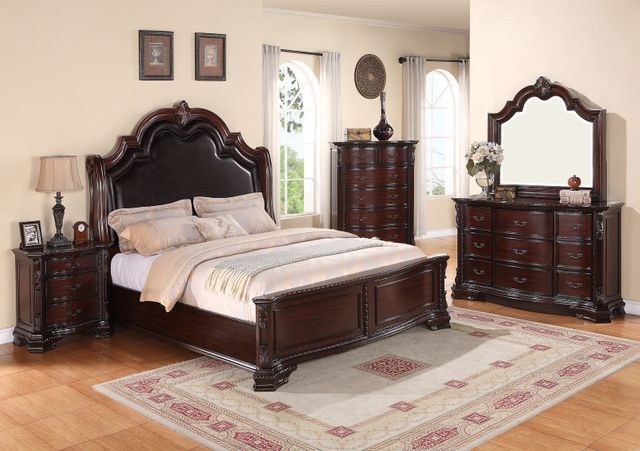 1 Piece Traditional Nightstand End Table With Three Storage Drawers Brown Cherry Decorative Drawer Pulls Solid Wood Bedroom Furniture