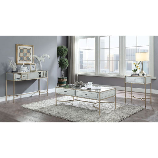 Wisteria - Coffee Table - Mirrored & Rose Gold Unique Piece Furniture