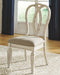 Realyn - Chipped White - Dining Uph Side Chair (Set of 2) - Ribbonback Unique Piece Furniture