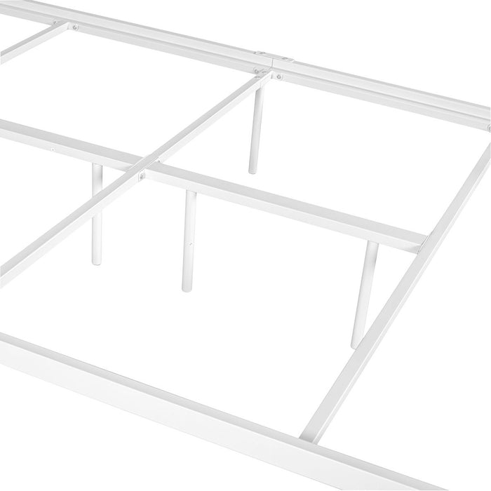 81.6"x 59.6" X 44.4" H Metal Bed Frame Full Size Standerd Bed Frame - White