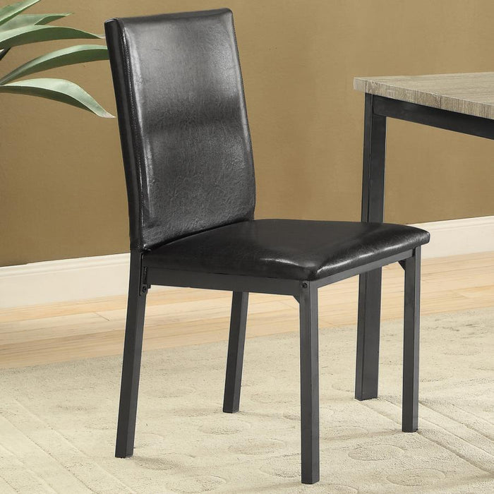 Garza - Upholstered Dining Chairs (Set of 2) - Black Unique Piece Furniture
