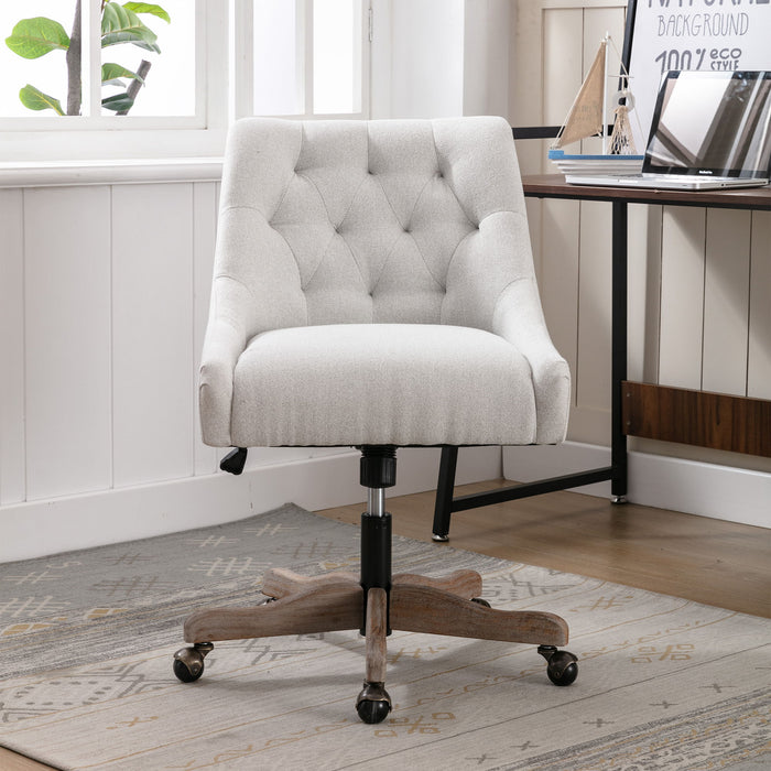 Coolmore Swivel Shell Chair For Living Room / Modern Leisure Office Chair - Beige