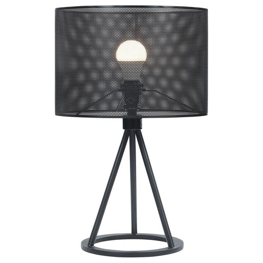 Chapin - Metal Mesh Shade Table Lamp - Matte Black Unique Piece Furniture