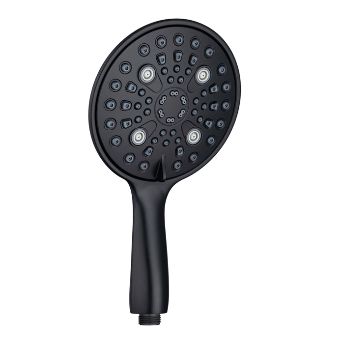 Cobbe 8 Functions Shower Head With Handheld High Pressure Shower Head Set With 71 Inch Hose Bracket Teflon Tape Rubber Washers - Black