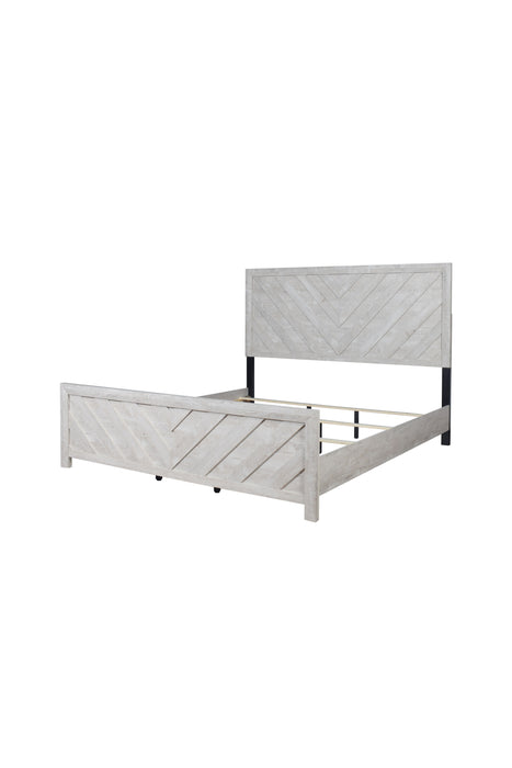 Denver Modern Style King Bed Made With Wood In Gray