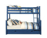 Harley II - Twin Over Full Bunk Bed - Navy Blue Finish Unique Piece Furniture