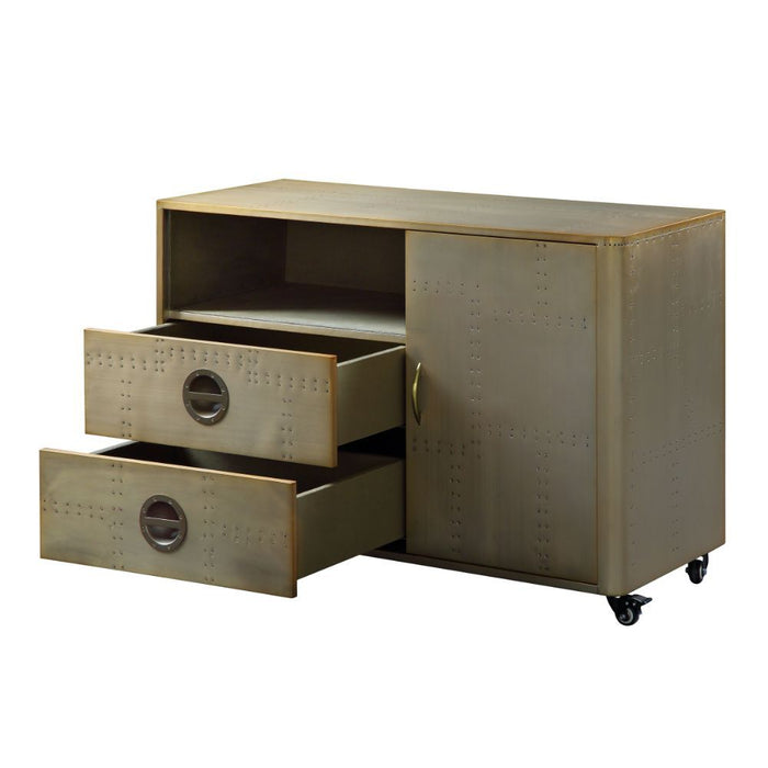 Jennavieve - Cabinet - Gold Aluminum Unique Piece Furniture