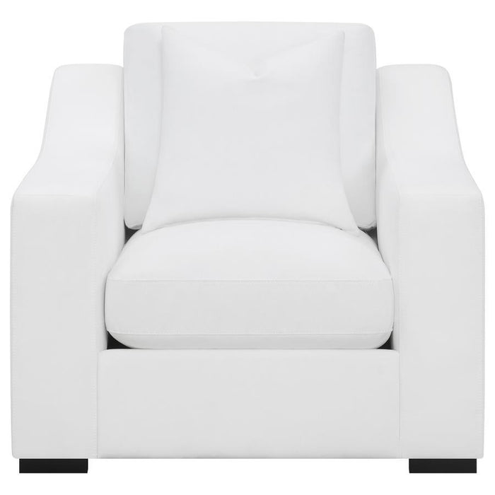 Ashlyn - Upholstered Sloped Arms Chair - White Unique Piece Furniture