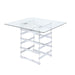 Nadie - Counter Height Table - Chrome & Clear Glass Unique Piece Furniture