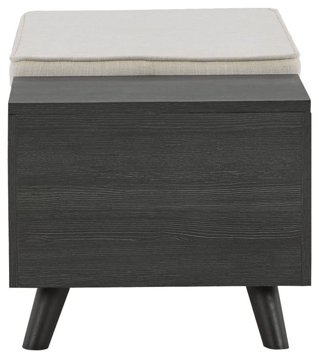 Yarlow - Dark Gray - Storage Bench Unique Piece Furniture