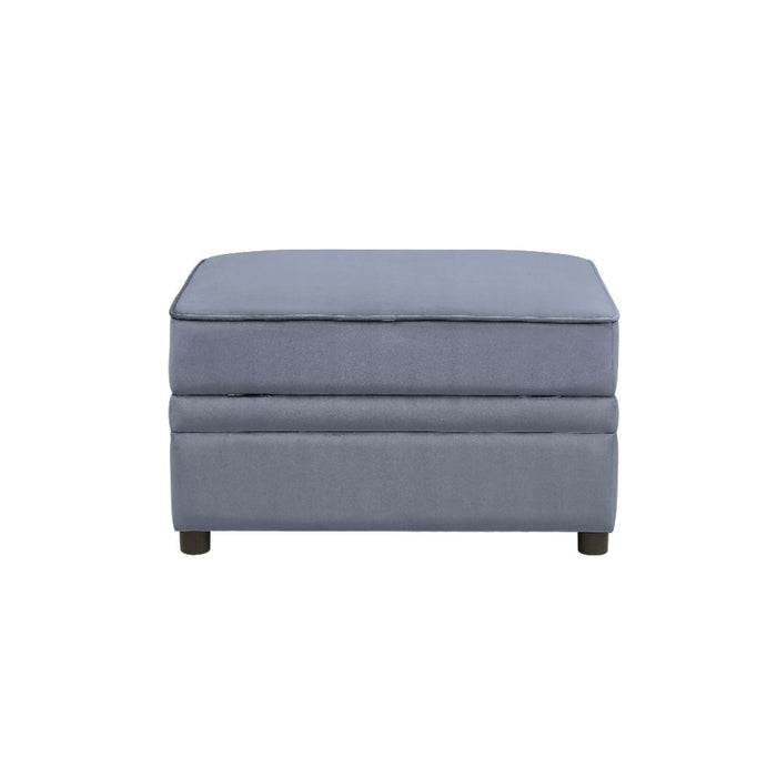 Bois II - Ottoman - Gray Velvet Unique Piece Furniture