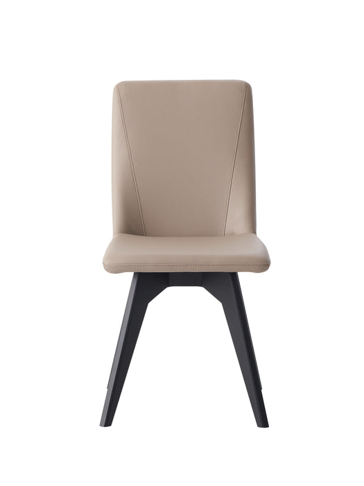 Acme Redmond Side Chair (Set of 2) Khaki Leather & Black Finish