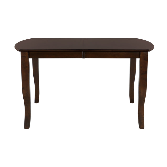 Dark Cherry Finish Simple Design 1 Piece Dining Table With Separate Extension Leaf Mango Veneer Wood Dining Furniture
