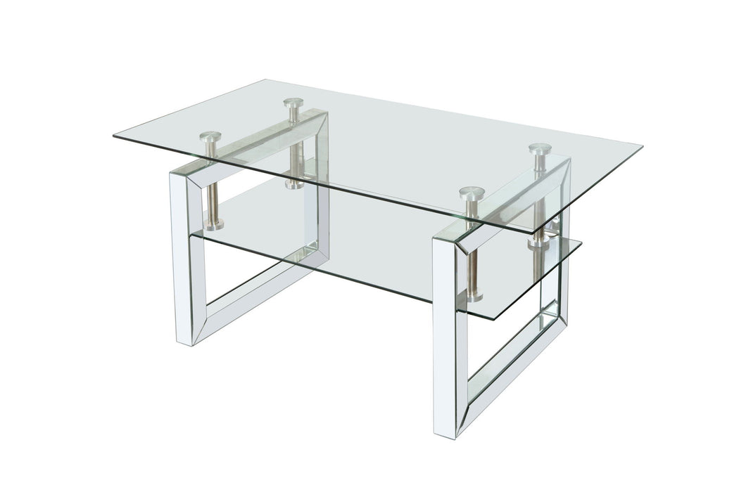 W 39 4" X D 19.7 " X H 17.7" Transparent Tempered Glass Coffee Table, Coffee Table