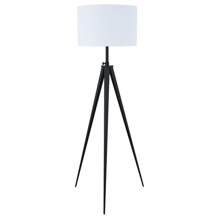 Harrington - Tripod Legs Floor Lamp - White And Black Unique Piece Furniture
