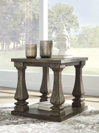 Johnelle - Gray - Rectangular End Table Unique Piece Furniture