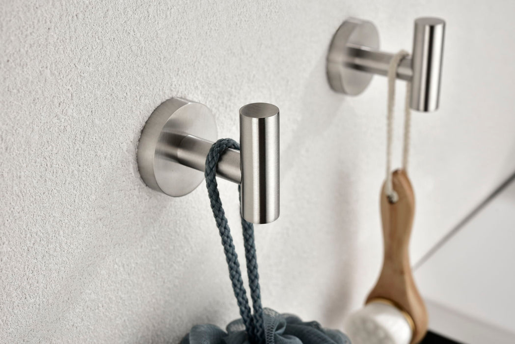 6 Piece Stainless Steel Bathroom Towel Rack Set Wall Mount - Brushed Nickel