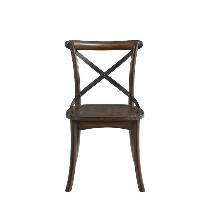 Kaelyn - Side Chair (Set of 2) - Dark Oak & Black Unique Piece Furniture