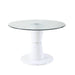 Kavi - Coffee Table - Clear Glass & White High Gloss Unique Piece Furniture