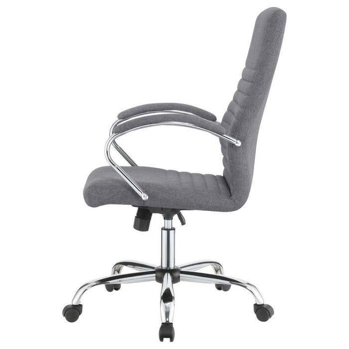 Abisko - Upholstered Office Chair With Casters - Gray And Chrome Unique Piece Furniture