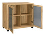 Mchale - Accent Cabinet With Two Mesh Doors - Golden Oak Unique Piece Furniture