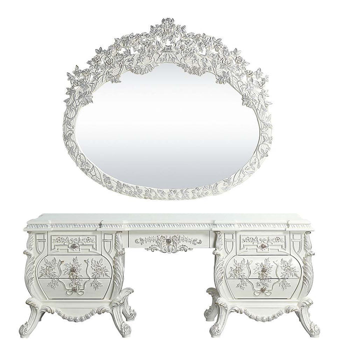 Vanaheim - Vanity Desk - Antique White Finish Unique Piece Furniture