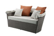 Glynn - Patio Sofa & Ottoman - Beige Fabric & Gray Wicker Unique Piece Furniture